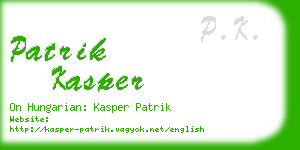 patrik kasper business card